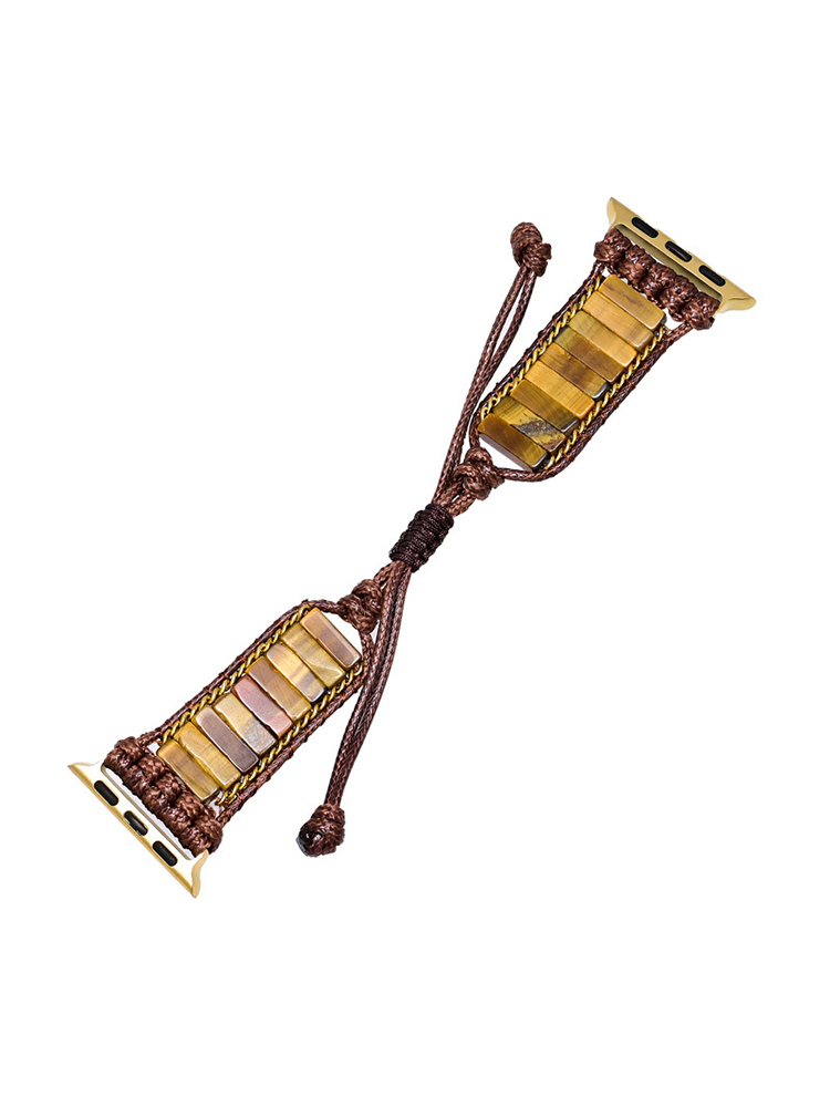 Bohemian Rectangle Natural Stone Handwoven Band