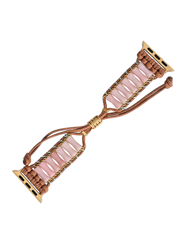 Bohemian Bamboo Natural Stone Handwoven Apple Watch Band - Tatanband