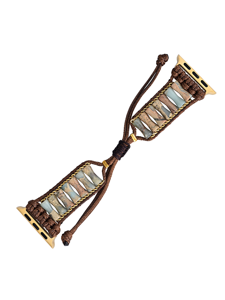 Bohemian Bamboo Natural Stone Handwoven Band