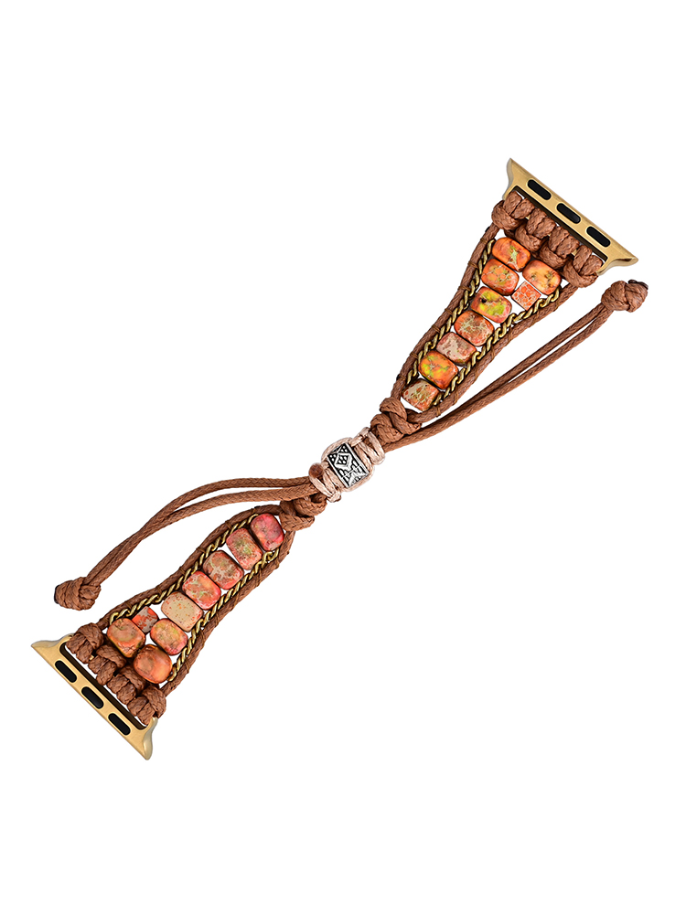 Curve Bohemian Natural Stone Handwoven Band