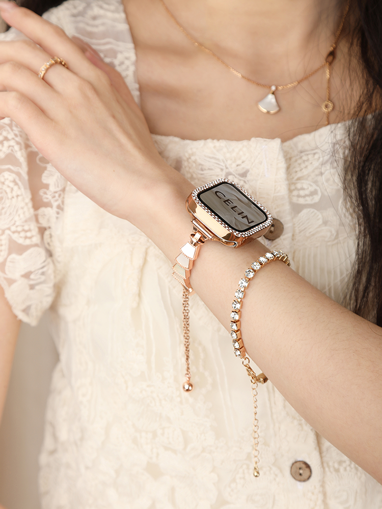 Natural Shell Stainless Steel Band for Apple Watch