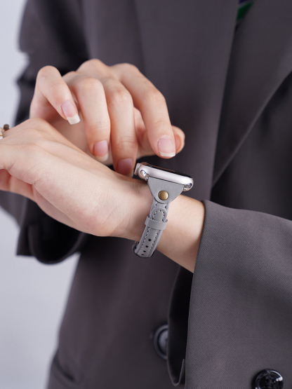 Slim T-shaped Leather Band for Apple Watch
