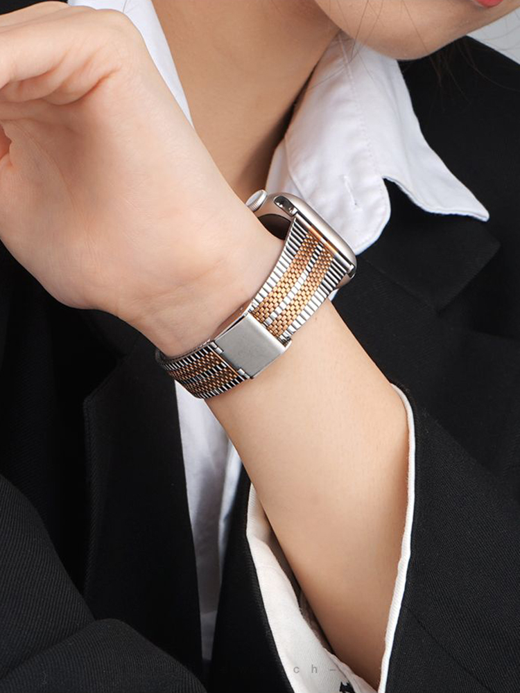 Curve Braided Chain Stainless Steel Band for Apple Watch