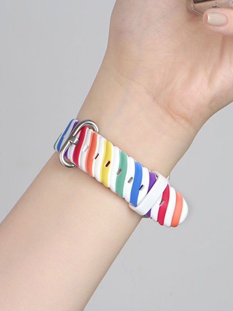 Twist Contrasting Color Silicone Band for Apple Watch