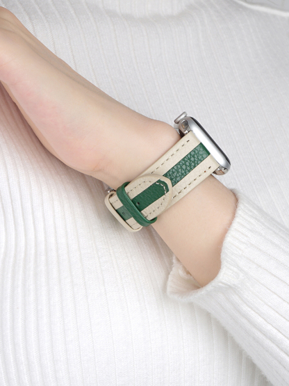 Vertical Stripes Leather Band for Apple Watch