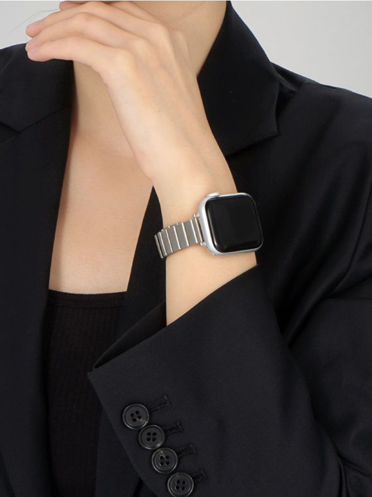 Slim Single Link Stainless Steel Band for Apple Watch