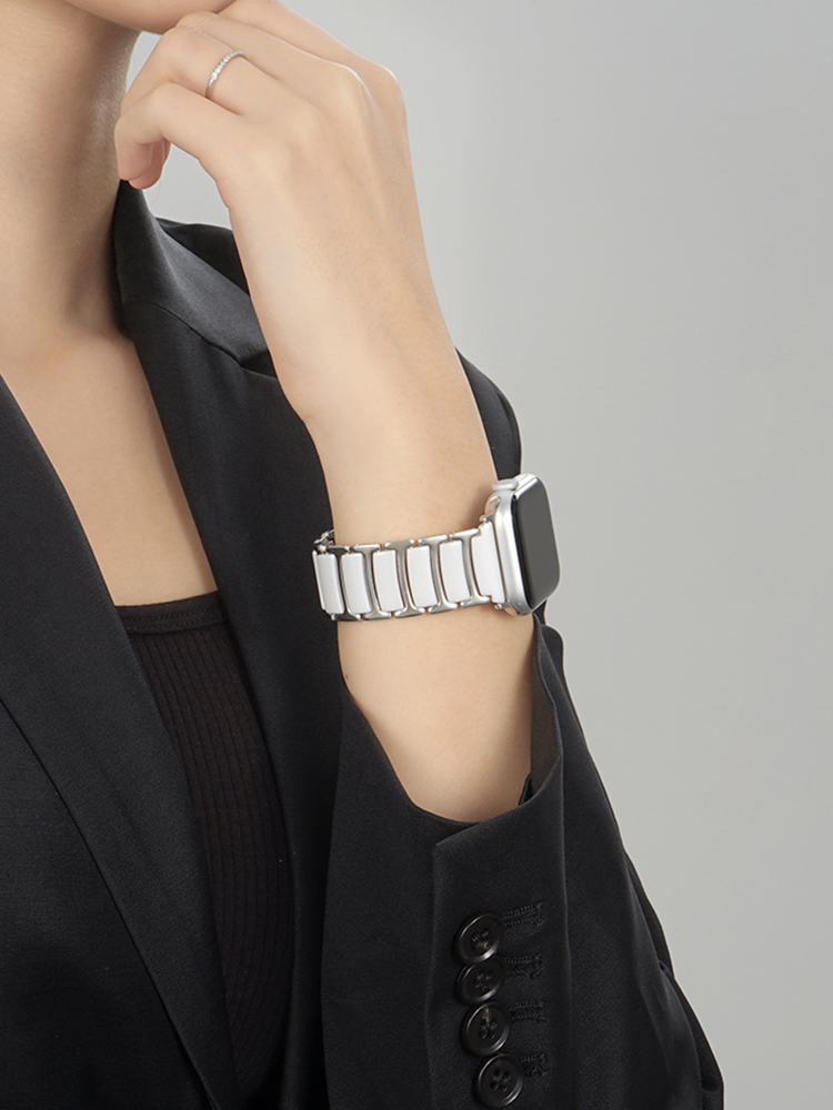 Dual Color Ceramic Stainless Steel Band for Apple Watch
