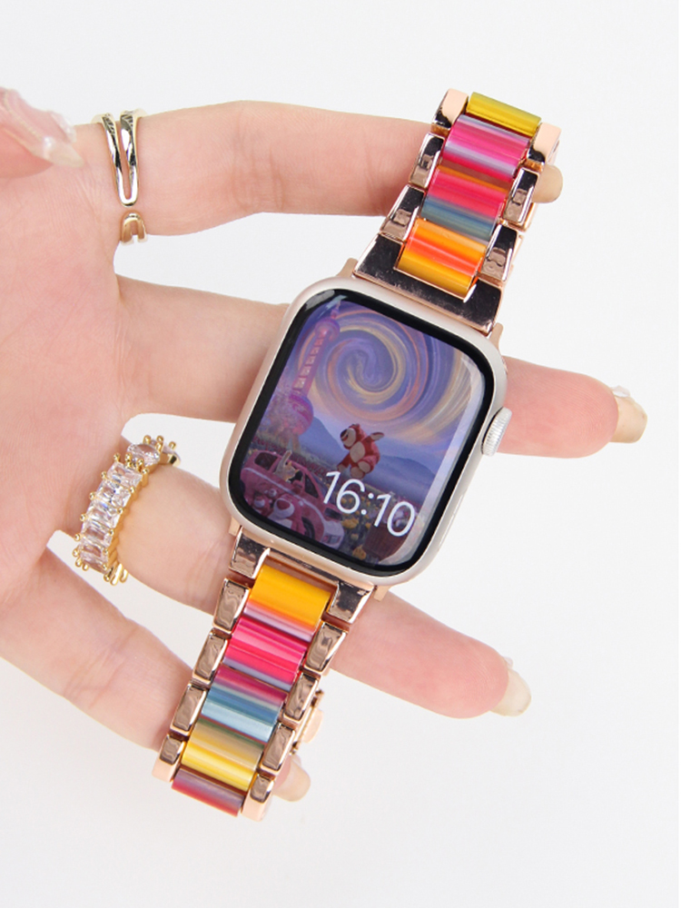 Resin with Stainless Steel Band for Apple Watch