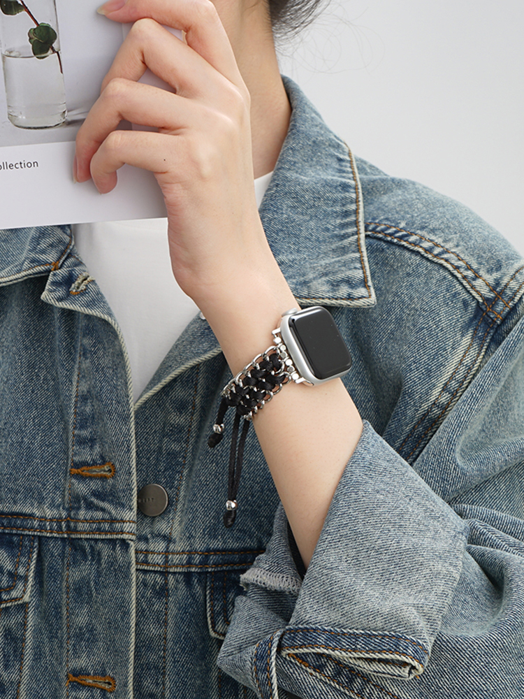 Nylon Braided Metal Chain Stainless Steel Band