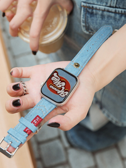 Vintage Denim Leather Band