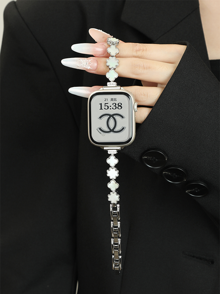 Four-leaf Clover Slim Stainless Steel Band