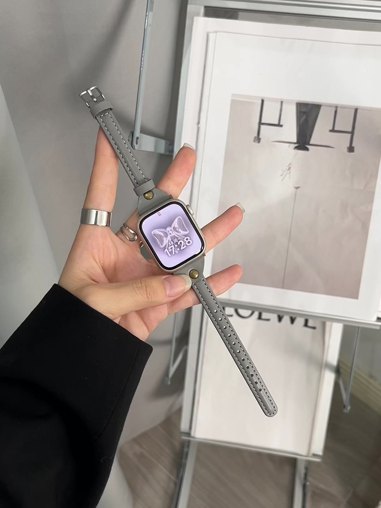 Slim T-shaped Leather Band for Apple Watch