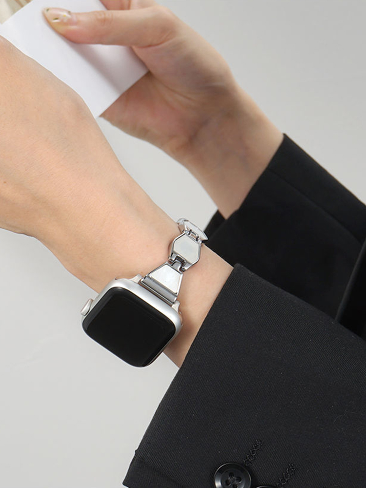 Rhombus Mother-of-pearl Stainless Steel Band for Apple Watch