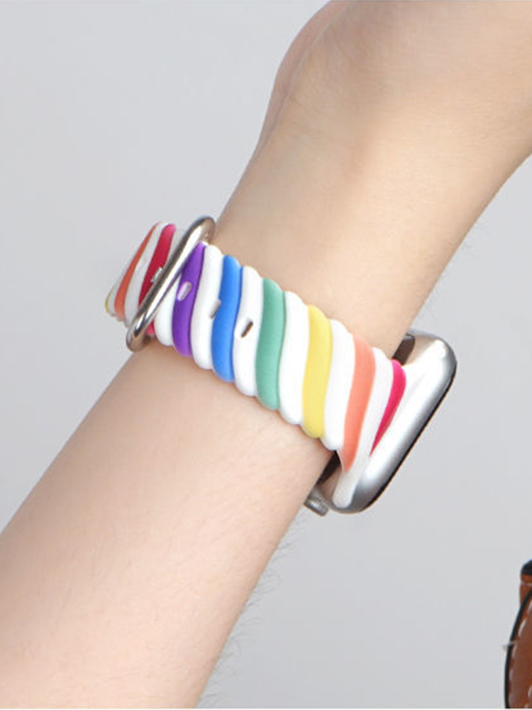 Twist Contrasting Color Silicone Band for Apple Watch