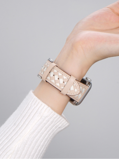 Braided Leather Band for Apple Watch