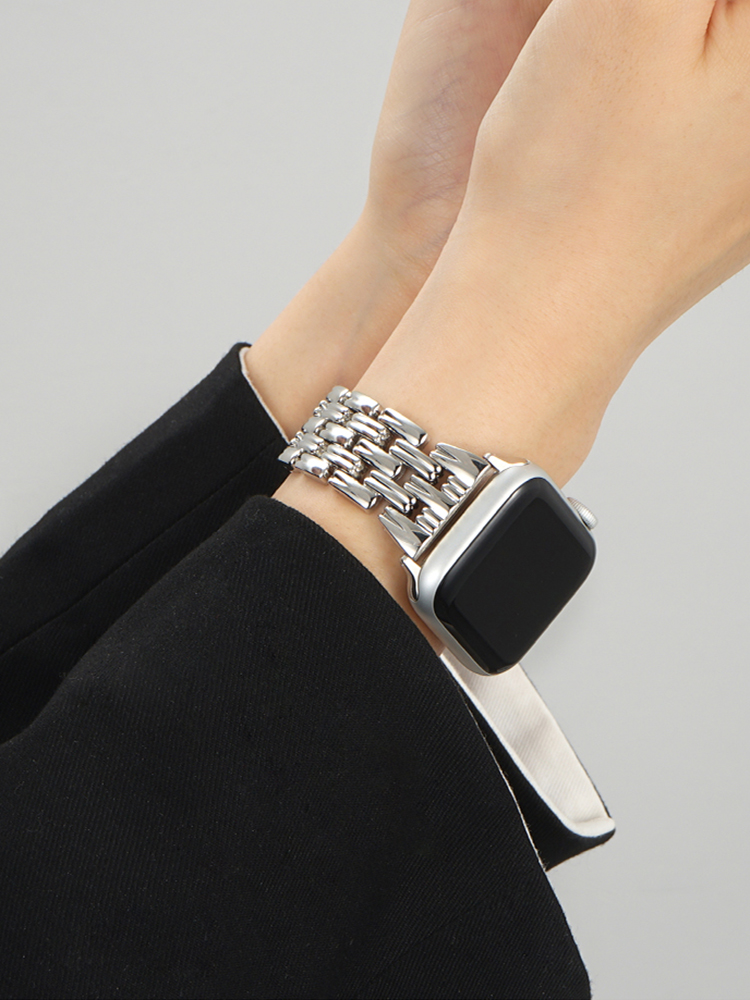 Interleaving 5-link Stainless Steel Band for Apple Watch