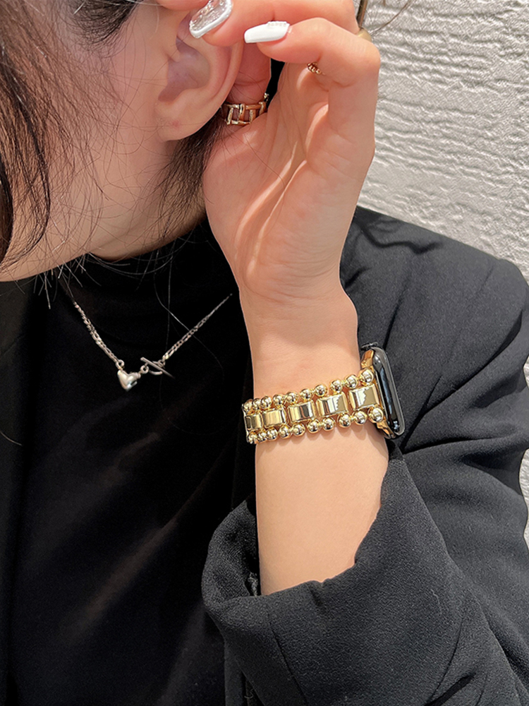 Double Row Ball 3-link Stainless Steel Band