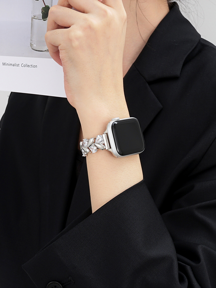 Love Petals Zircon Stainless Steel Band