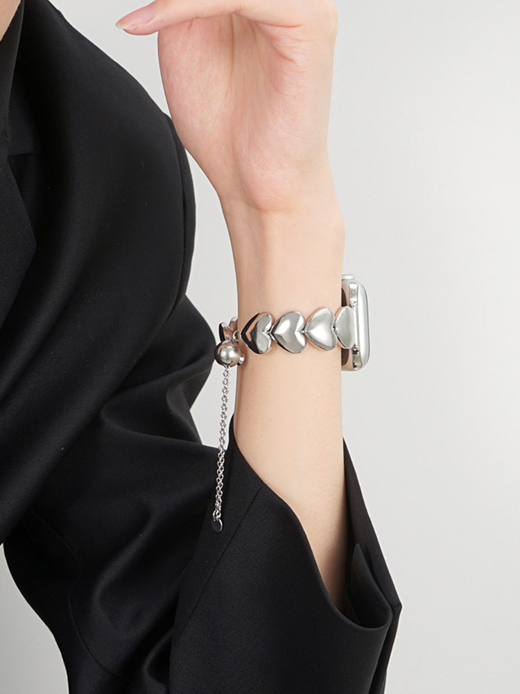 Heart Shape Chain Stainless Steel Band