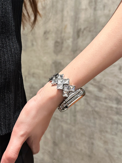 Star Zircon Stainless Steel Band