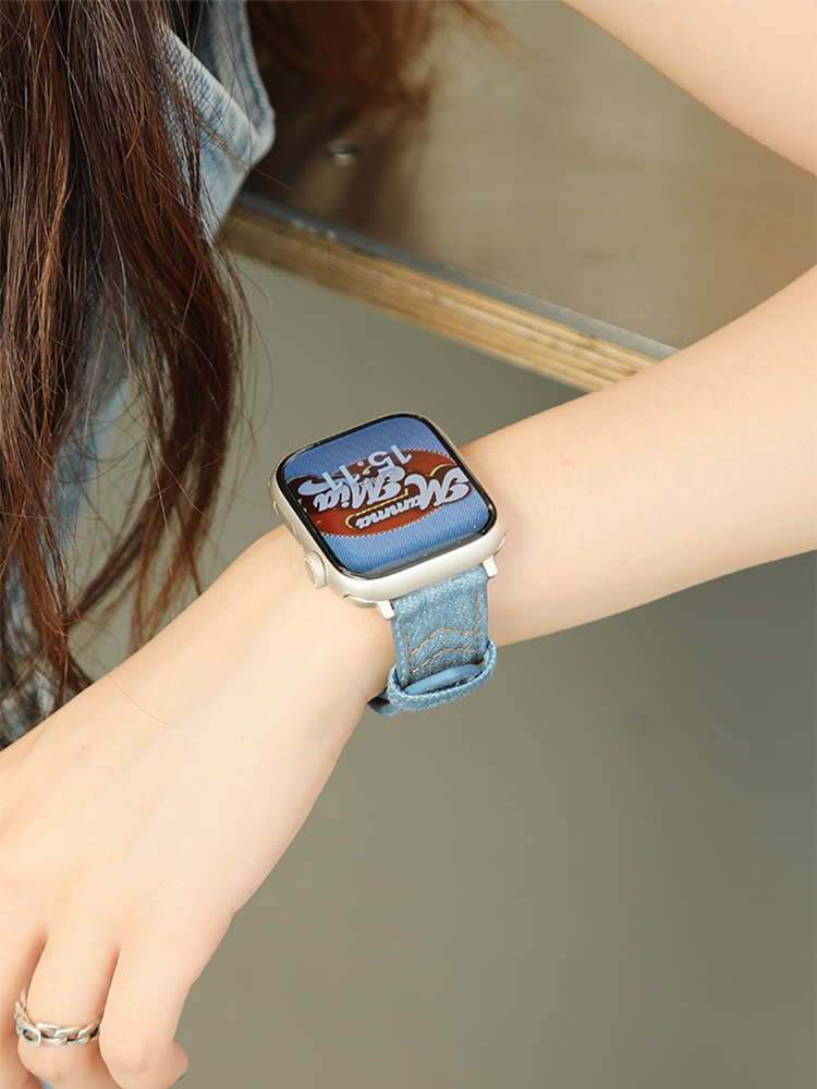 Vintage Denim Leather Band