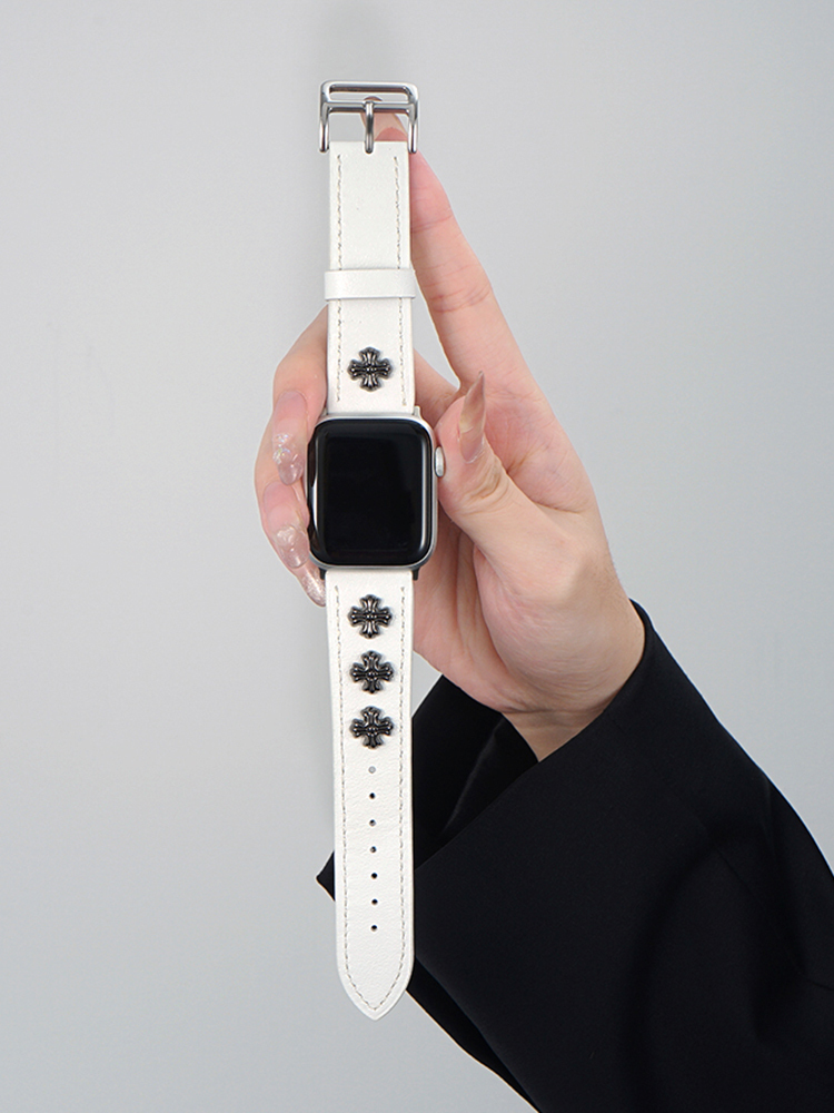 Rivet Decoration Leather Band for Apple Watch