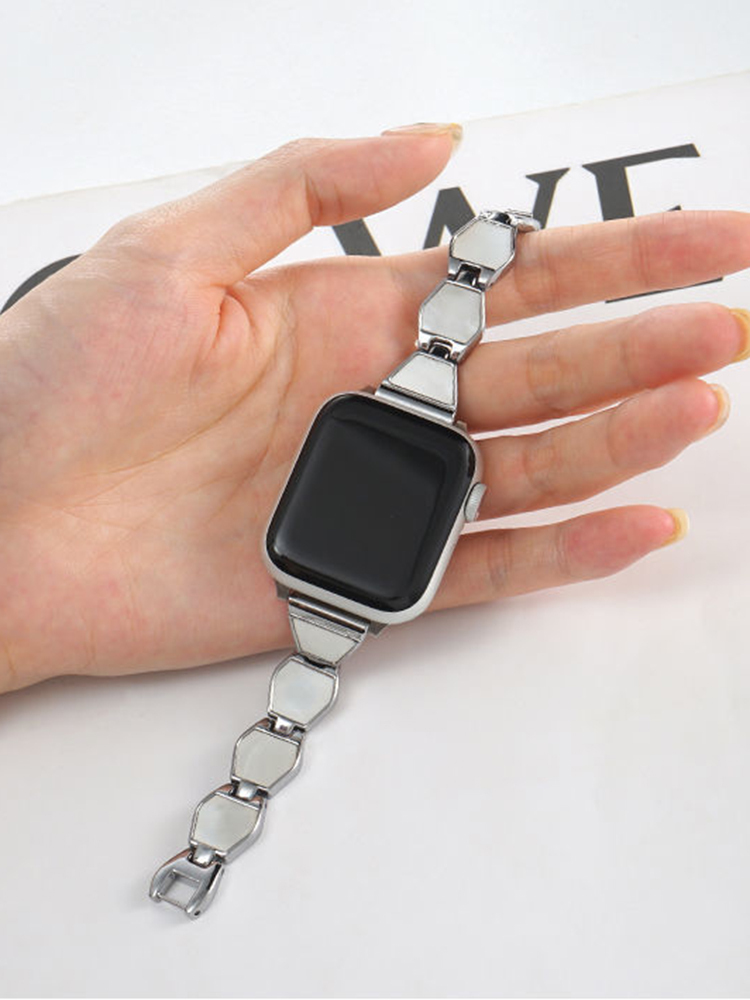 Rhombus Mother-of-pearl Stainless Steel Band for Apple Watch