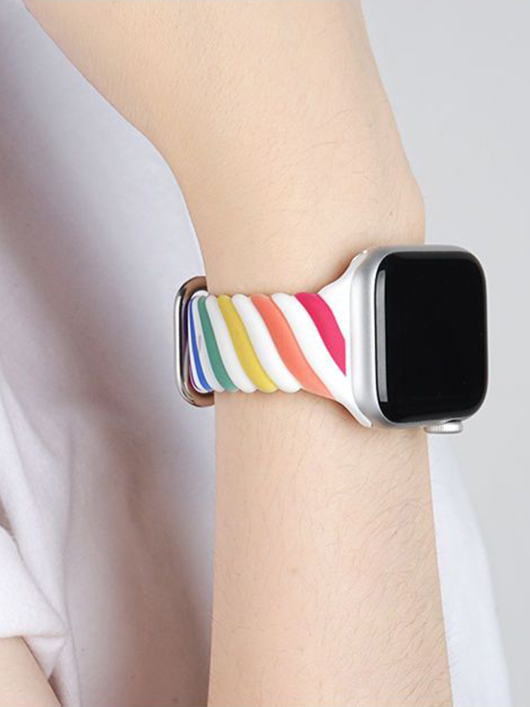 Twist Contrasting Color Silicone Band for Apple Watch