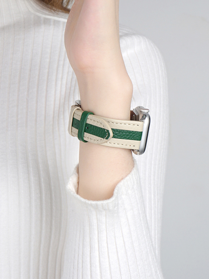 Vertical Stripes Leather Band for Apple Watch