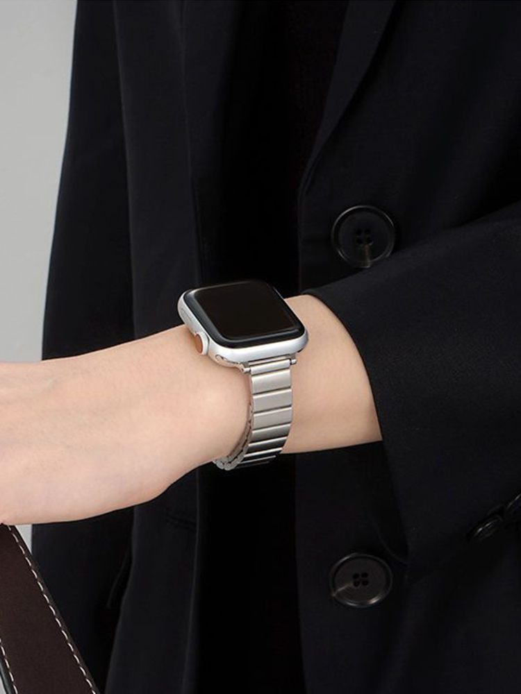 Slim Single Link Stainless Steel Band for Apple Watch
