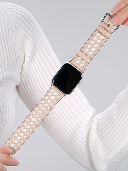Braided Leather Band for Apple Watch