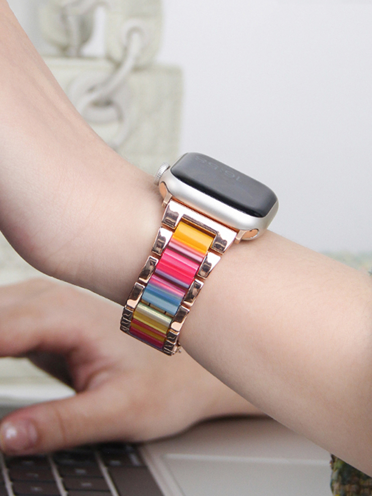 Resin with Stainless Steel Band for Apple Watch