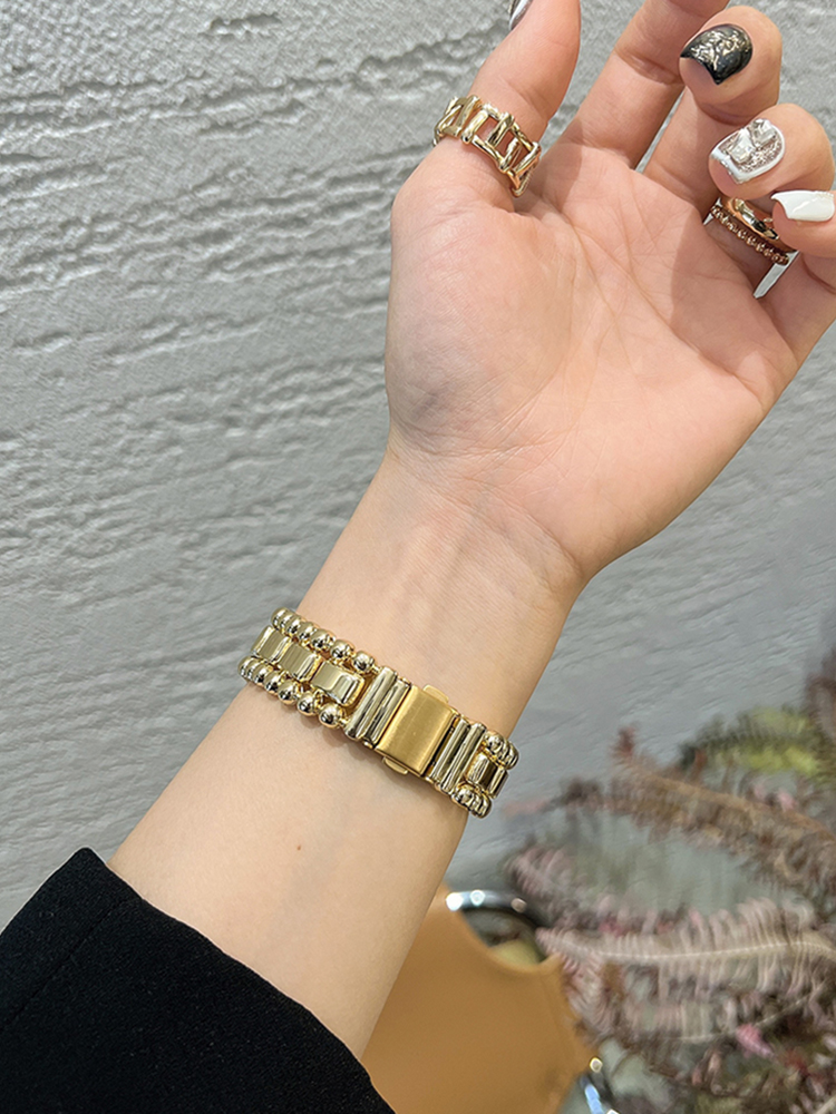 Double Row Ball 3-link Stainless Steel Band