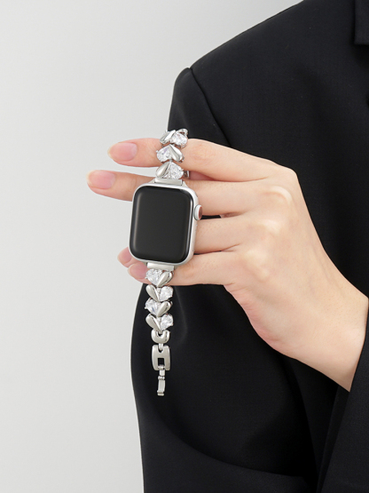 Love Petals Zircon Stainless Steel Band