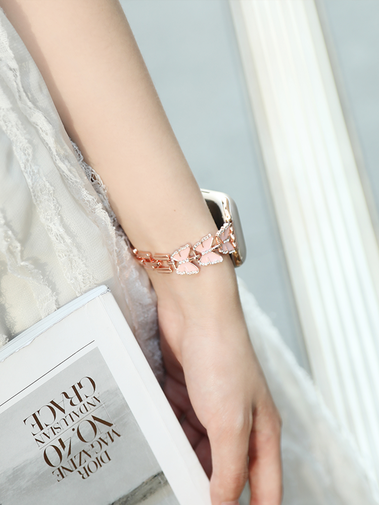 Butterfly with Star Stainless Steel Band