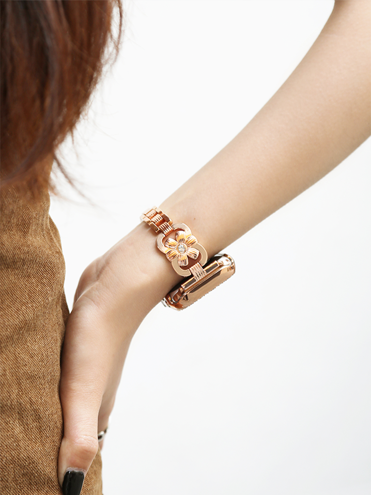 Six Petal Flower Stainless Steel Band