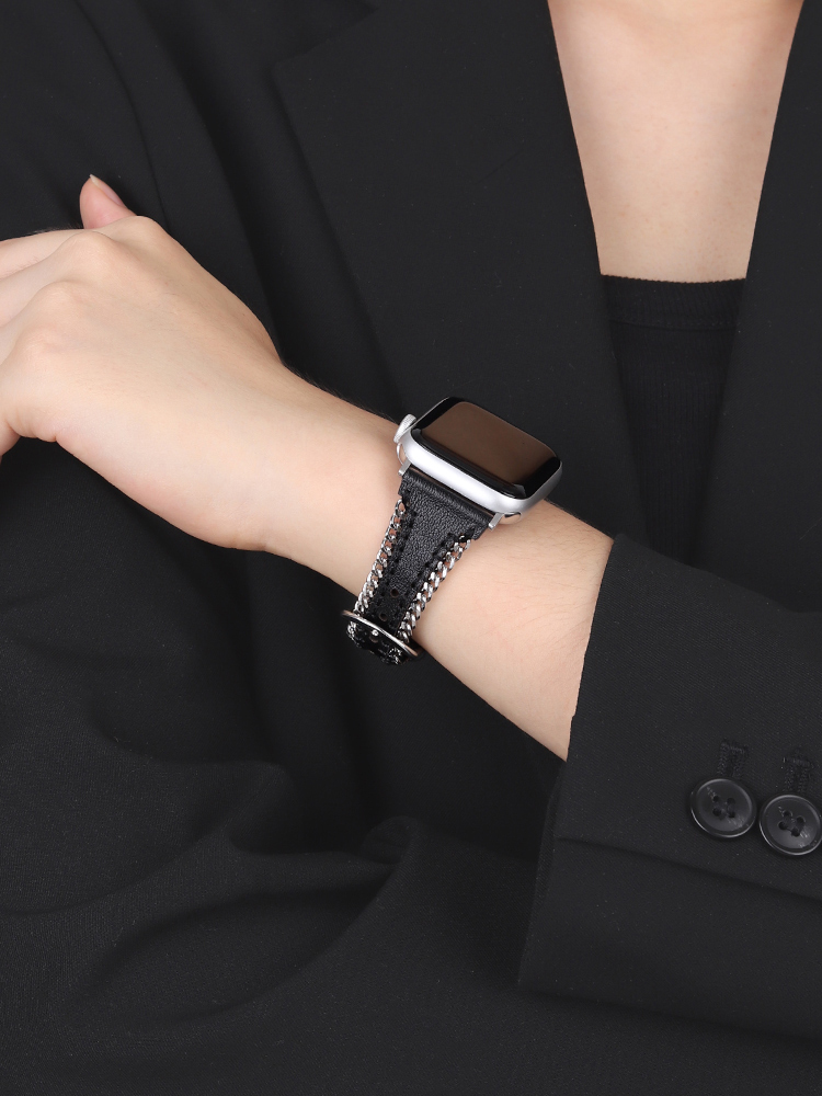 Chain Edge Leather Band