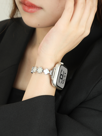 Four-leaf Clover Slim Stainless Steel Band