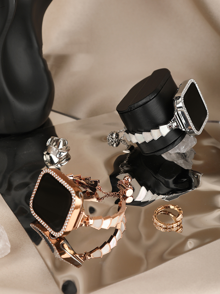 Natural Shell Stainless Steel Band for Apple Watch