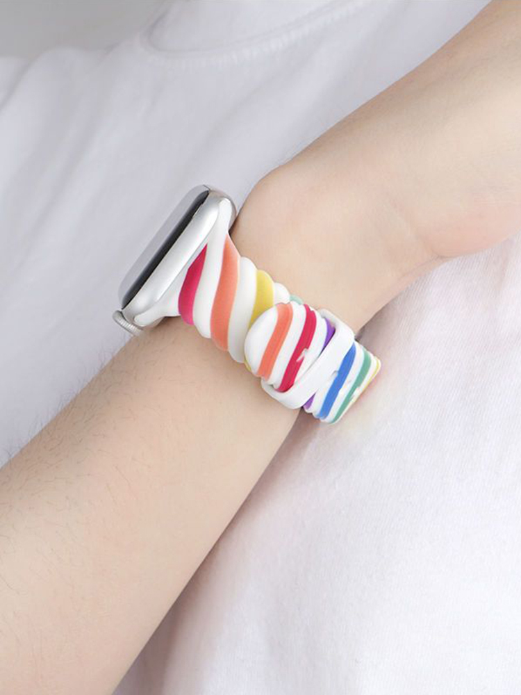Twist Contrasting Color Silicone Band for Apple Watch