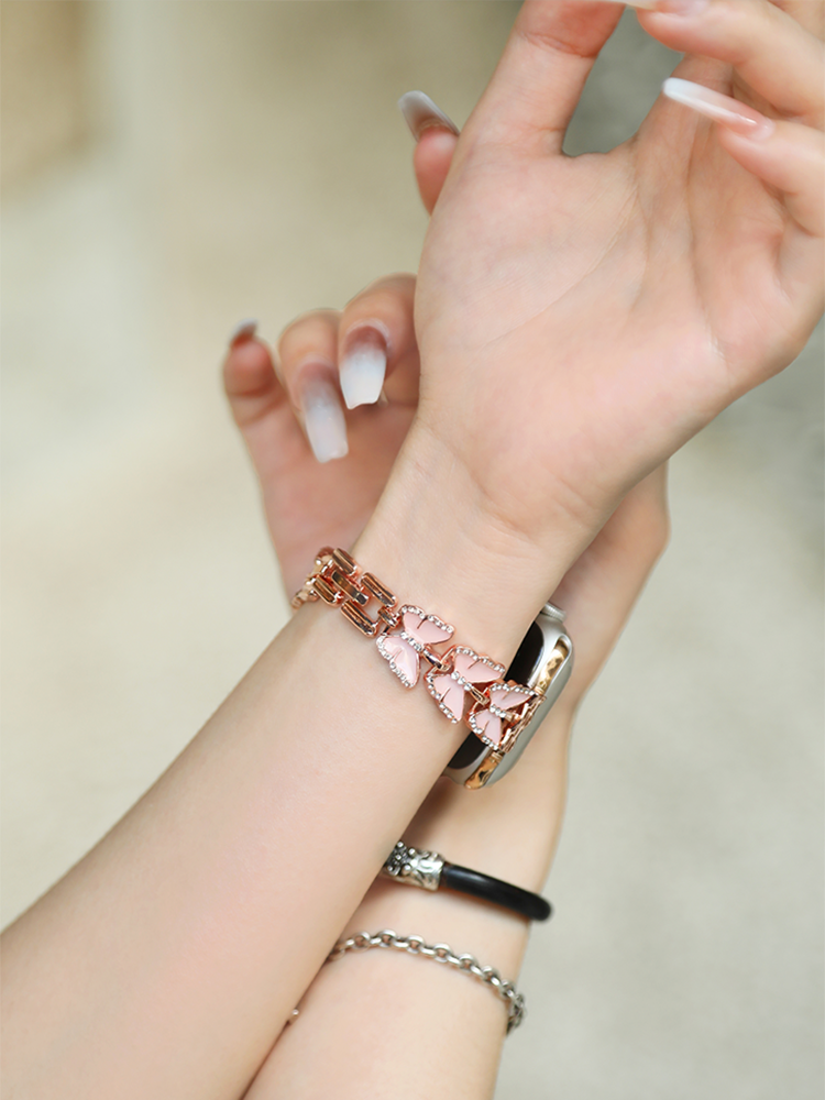 Butterfly with Star Stainless Steel Band