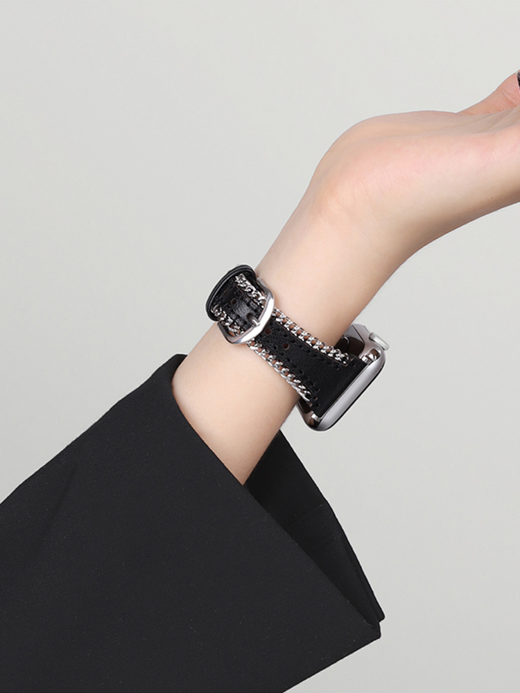 Chain Edge Leather Band