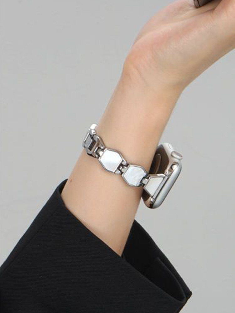 Rhombus Mother-of-pearl Stainless Steel Band for Apple Watch