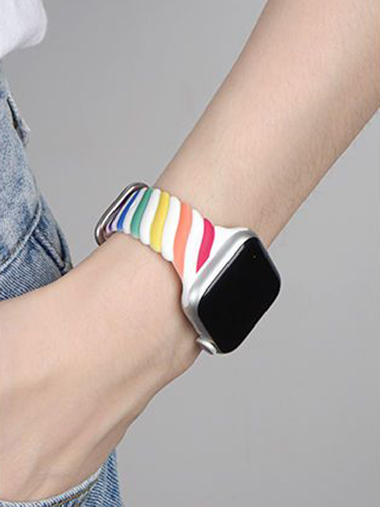 Twist Contrasting Color Silicone Band for Apple Watch