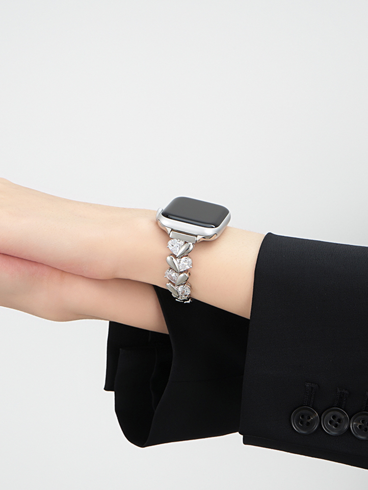 Love Petals Zircon Stainless Steel Band