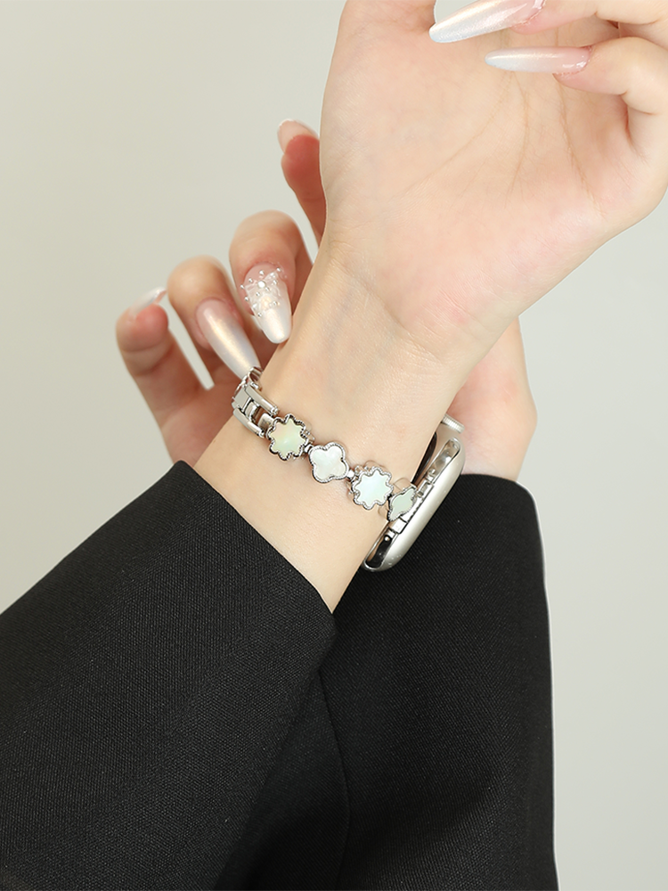 Four-leaf Clover Slim Stainless Steel Band