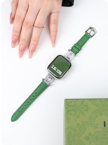 Horseshoe Connector Braided Emboss Leather Band