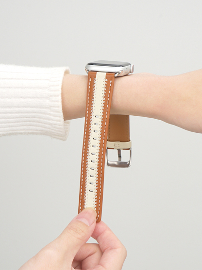 Classic Two Colors Leather Band for Apple Watch