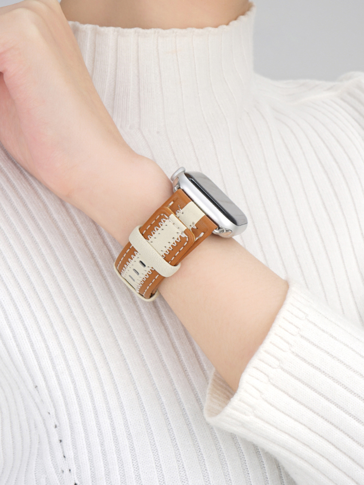Classic Two Colors Leather Band for Apple Watch