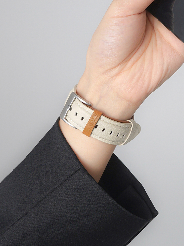 Two Colors Up and Down Leather Band for Apple Watch